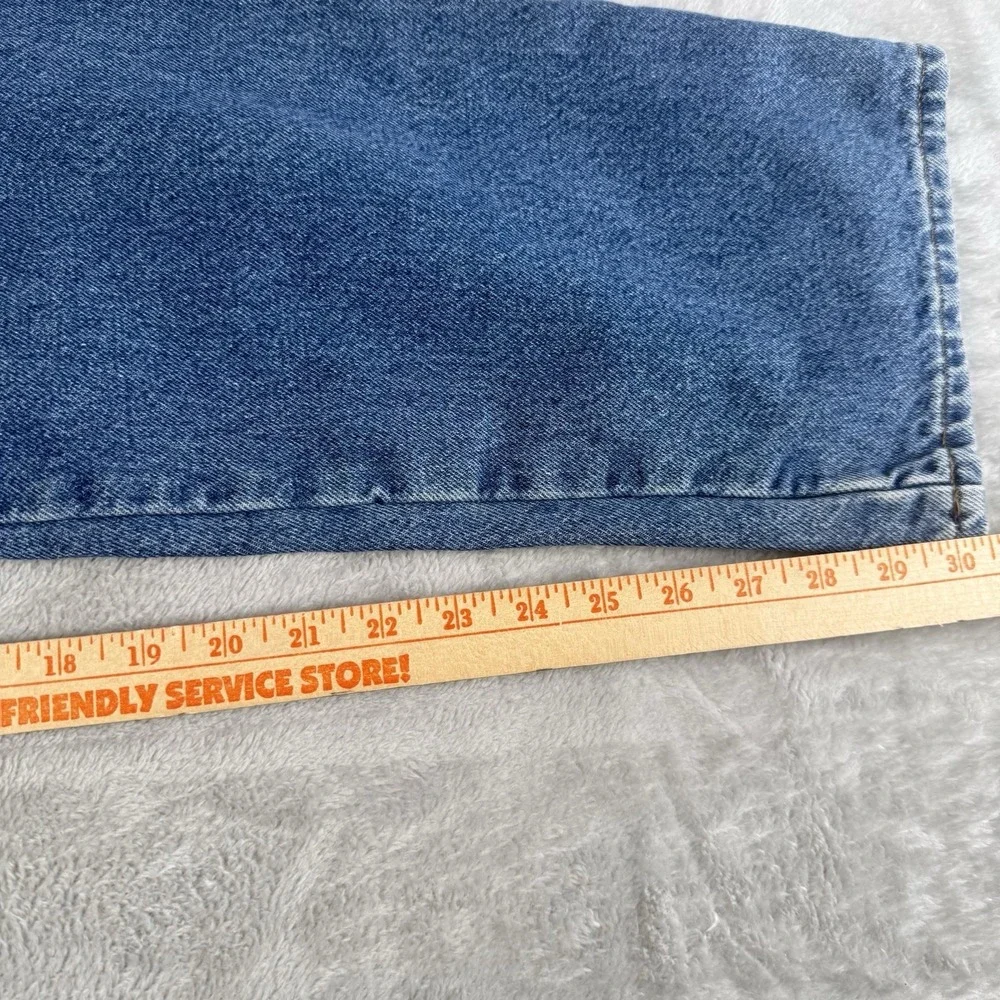 L.L.Bean Flannel Lined Jeans Mens 36x34 Classic Fit Blue Denim Straight Leg Warm